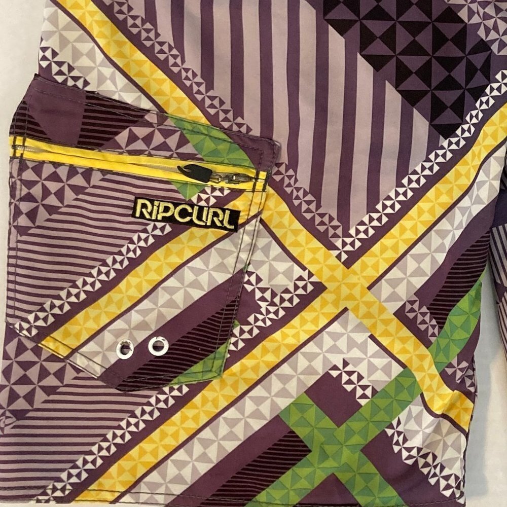 Rip Curl Multicolored Geometric Design Board Shor… - image 3